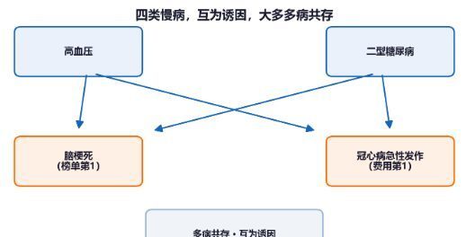 2023—2025 年医保结算住院人次前十位疾病榜单，心脑血管慢病占据核心位置